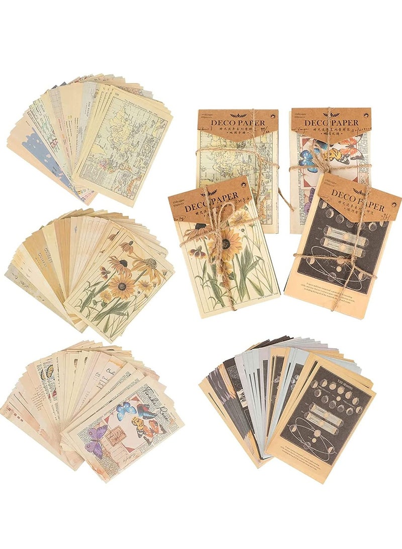 SYOSI Scrapbook Paper Art Journal Supplies, Vintage Journaling Scrapbooking Craft Kit for Bullet Journals Junk Planner, 40 Designs Aesthetic Scrap Booking Decopodge 240 Sheets - Image 1