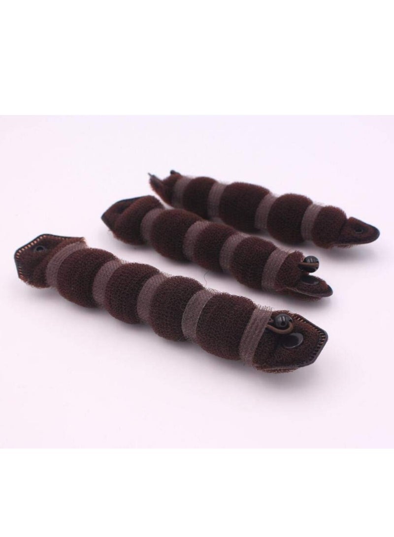 أوزيغالور 2 قطعة صانعة كعكة الشعر السحرية (صغيرة وكبيرة)، قهوة، إكسسوارات تصفيف الشعر - Image 5