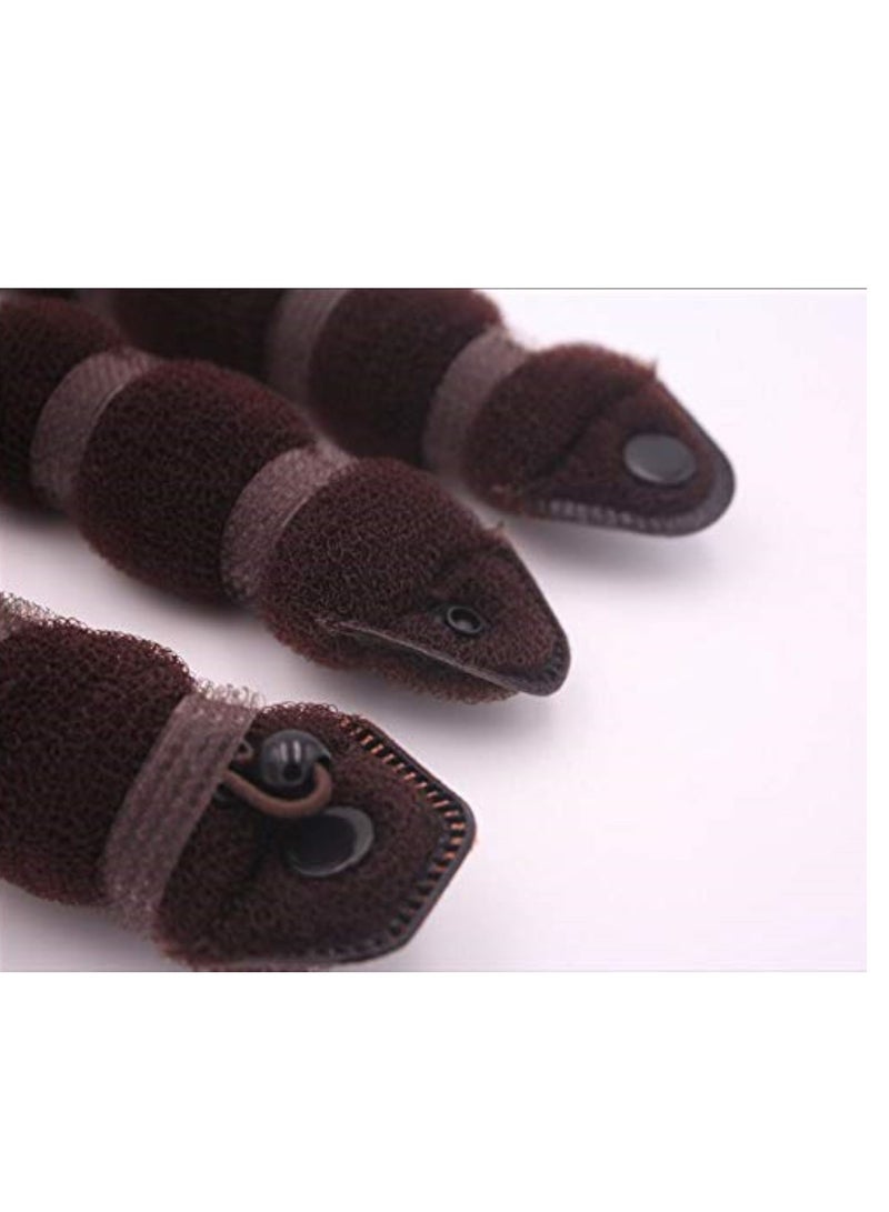 أوزيغالور 2 قطعة صانعة كعكة الشعر السحرية (صغيرة وكبيرة)، قهوة، إكسسوارات تصفيف الشعر - Image 4