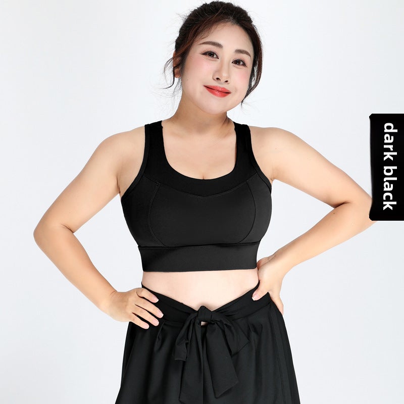 New Easy-On Sports Bra Yoga Slimming Ventilated Workout Vest ink black - Image 1