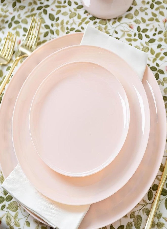 Blue Sky Edge Collection Pink Disposable Plates 6.3" - 10 Count, Stylish & Sturdy Disposable Dinnerware for Parties, Events, and Occasions - Image 2