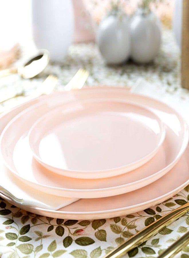 Blue Sky Edge Collection Pink Disposable Plates 6.3" - 10 Count, Stylish & Sturdy Disposable Dinnerware for Parties, Events, and Occasions - Image 4