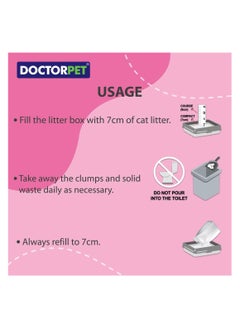 DOCTERPET Doctor Pet Baby Powder Scented Clumping Cat Litter 10L – 100% Clumping Micro Bentonite, Instant Strong Clumping, Ultra Absorbent, Dust-Free, Baby Powder Fragrance, Pet Safe  - Image 5