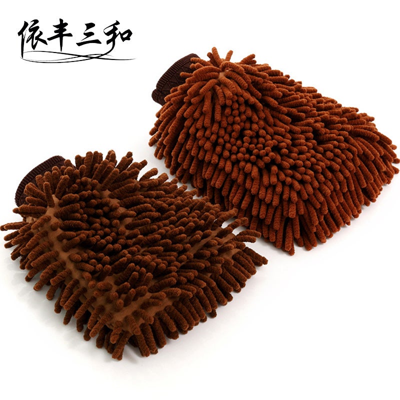 general Chenille Car Wash Gloves - Thickened Coral Fiber Cleaning Mitts for Auto Care - Image 4