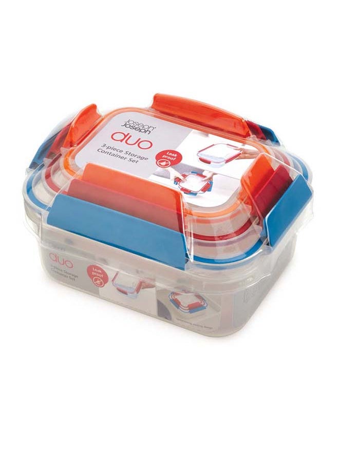 Joseph Joseph 3 Piece Duo Storage Container Set Multicolour  - Image 1