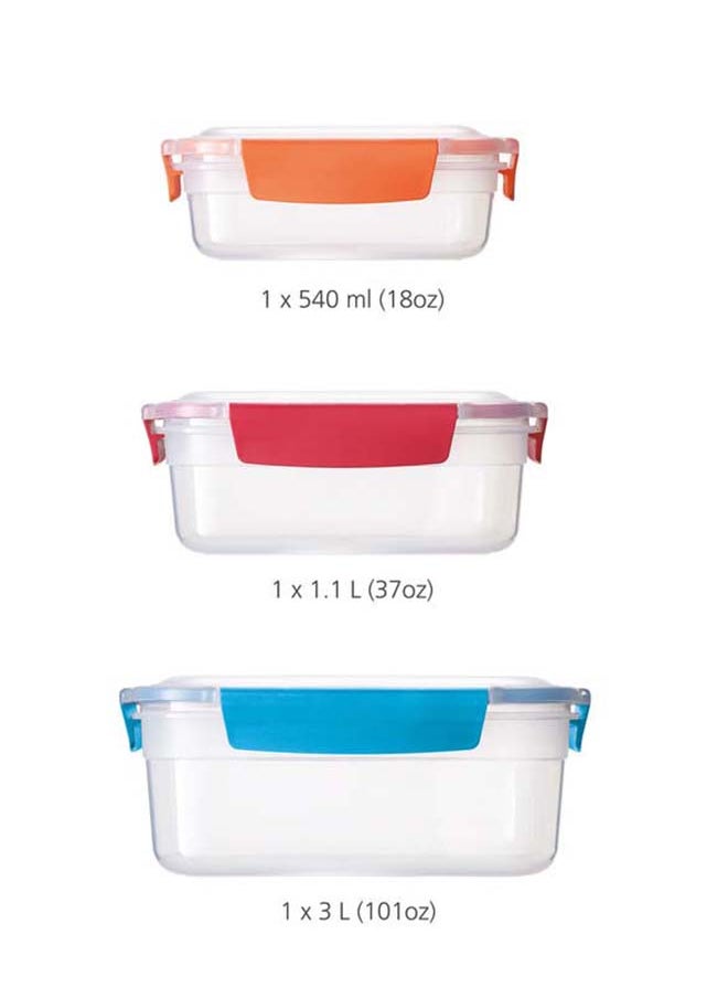 Joseph Joseph 3 Piece Duo Storage Container Set Multicolour  - Image 2