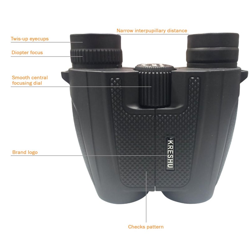 KRESHU 10x25 Wideangle Sightseeing Binoculars | Proffessional Long Distance | Compact Durbin for Trekking Hiking Sightseeing | HD Vision (1-Pcs) - Image 5