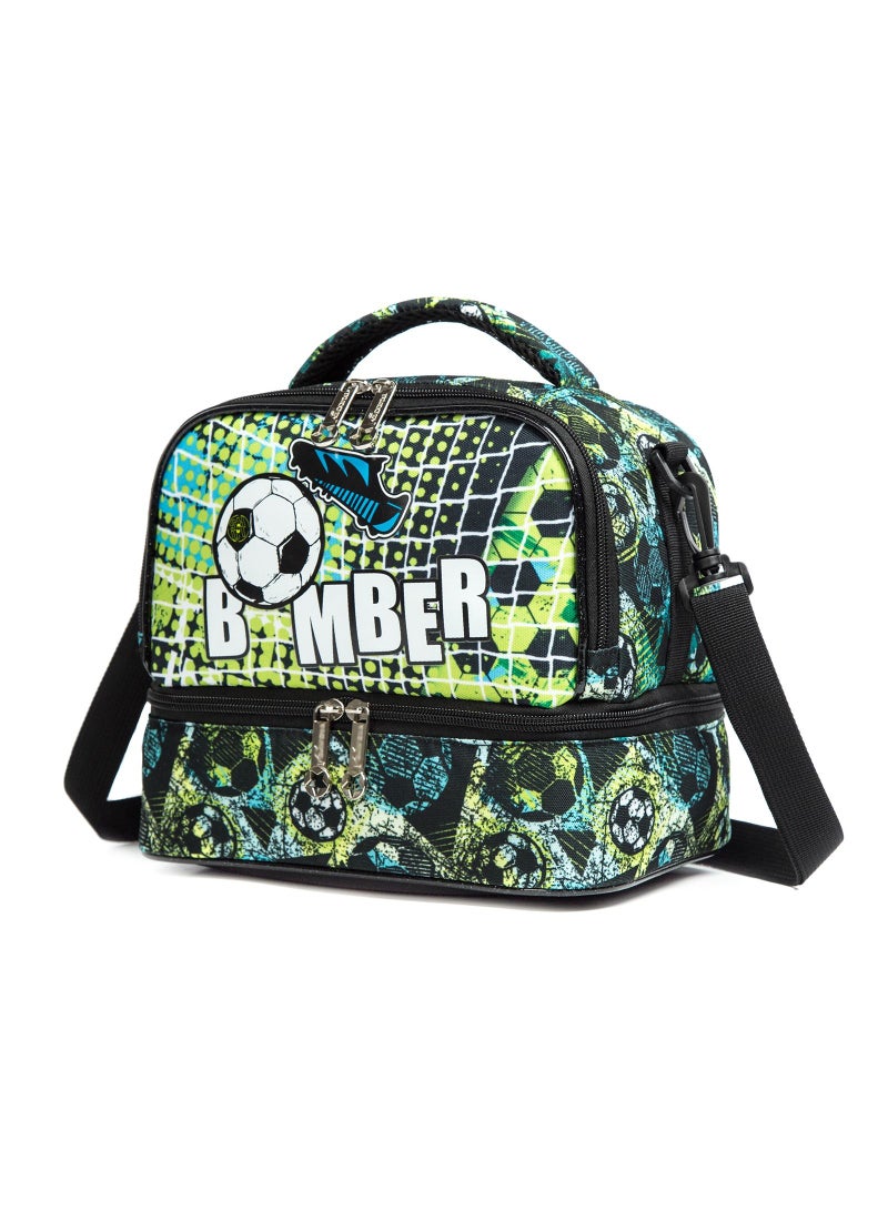 Eazy Kids حقيبة طعام/زجاجة من إيزي كيدز - لون أخضر لكرة القدم - Image 3