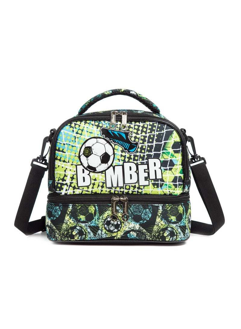 Eazy Kids حقيبة طعام/زجاجة من إيزي كيدز - لون أخضر لكرة القدم - Image 2