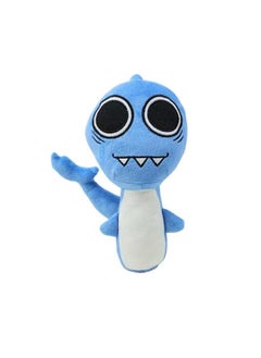 Rhythm Box Sprunki Gaming Peripheral 20cm Plush Toy, Realistic Cute Soft Plush Doll, Gift for Boys and Girls Game Fans (Blue Shark)