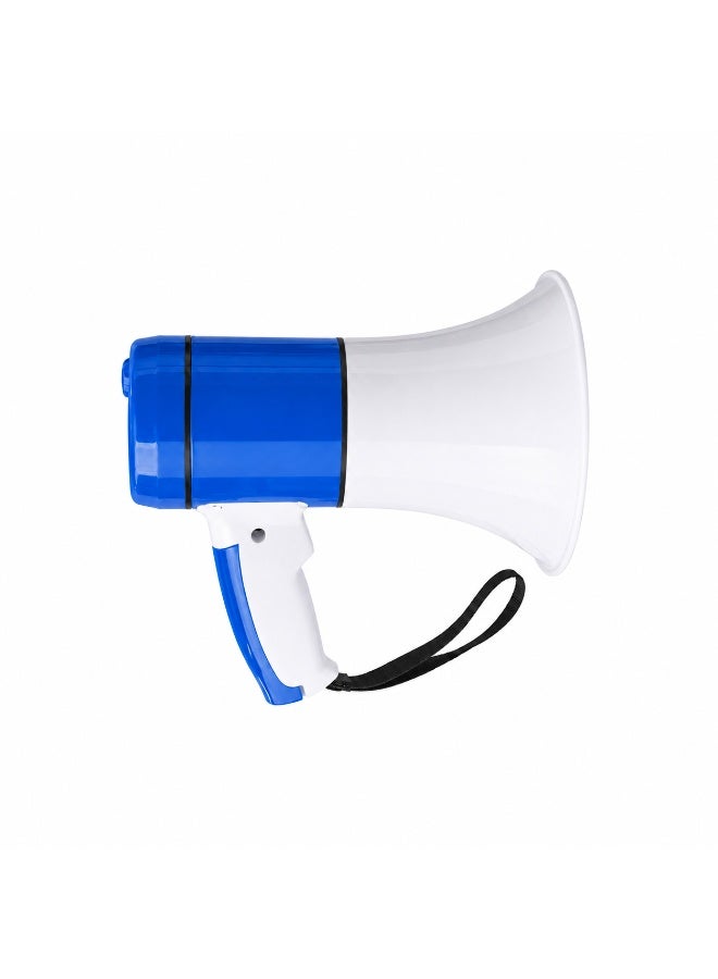 Lacoz Portable Rechargeable Handheld Megaphone Speaker with Siren Function, Loud Voice Amplifier for Events, Crowd Control, Sports, School & Outdoor Announcements Blue White - Image 2