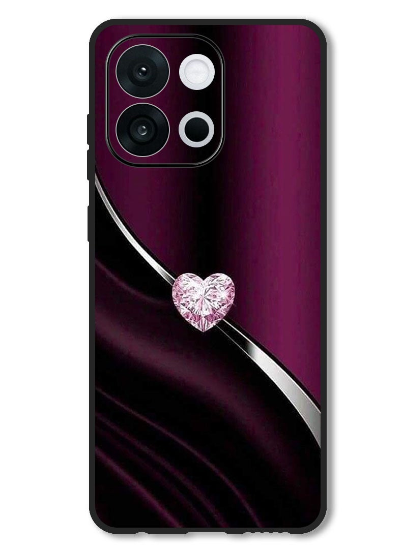 Theodor Case Compatible with OnePlus 13T 6.32 Inch Protection Shockproof Bumper Cover Diamond Heart - Image 1