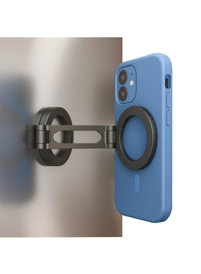 Maxby Magnetic Phone Holder for Refrigerator | Adjustable Arm & 360° Rotation | Magnet Mount for Hands-Free Kitchen Use | For Phones & Tablets | For Magnetic Metal Surfaces (Fridge, Metal Cabinet, Toolbox) - Image 1