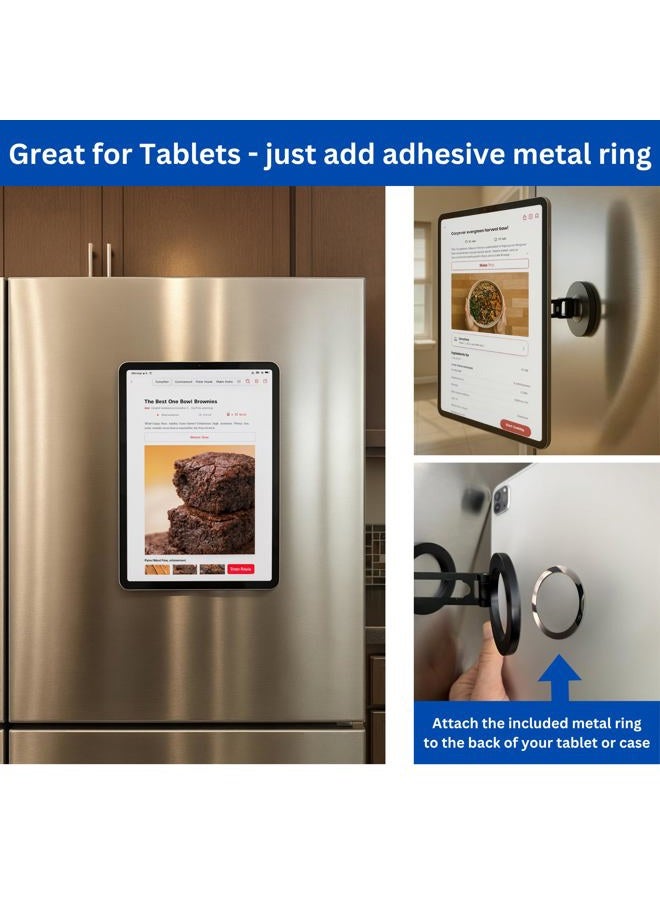 Maxby Magnetic Phone Holder for Refrigerator | Adjustable Arm & 360° Rotation | Magnet Mount for Hands-Free Kitchen Use | For Phones & Tablets | For Magnetic Metal Surfaces (Fridge, Metal Cabinet, Toolbox) - Image 5