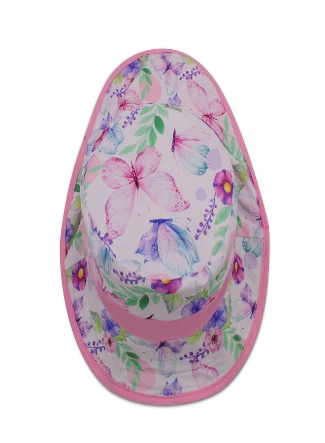 VRITRAZ Sun Protection UPF50+ Bucket Hat Toddler Summer Beach Play Hats with Neck Flap for Girl, Boy, Kids Summer Hat, Bucket Hat for Kids Ages 3-10 Years (Color-Flowerfly Pink) - Image 4