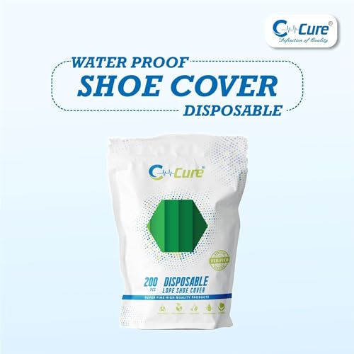C-Cure® Disposable Shoe Cover for Rain | Waterproof Shoes Cover for Rain | Universal Size Boot & Shoes Covers | Rain Cover for Shoes | Unisex (Green, Pack of 100pcs) - Image 5