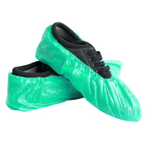 C-Cure® Disposable Shoe Cover for Rain | Waterproof Shoes Cover for Rain | Universal Size Boot & Shoes Covers | Rain Cover for Shoes | Unisex (Green, Pack of 100pcs) - Image 1