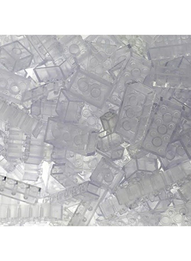 SCS Direct Building Block Bricks 1000 Pc Bulk Set Of Unique Clear Color With 54 Roof Pieces Compatible And Tight Fit With All Major Brands Great For Activity Tables Creativity & School Projects  - Image 4