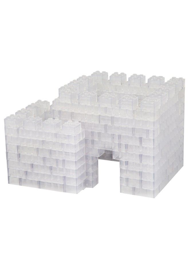 SCS Direct Building Block Bricks 1000 Pc Bulk Set Of Unique Clear Color With 54 Roof Pieces Compatible And Tight Fit With All Major Brands Great For Activity Tables Creativity & School Projects  - Image 5