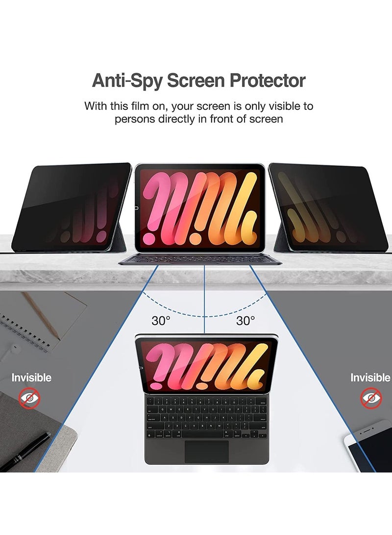 Procases iPad Mini 6 Privacy Screen Protector 8.3 Inch 2021, Anti-Spy Tempered Glass Screen Film Guard Screen Protector for 8.3” iPad Mini 6th Generation 2021 - Image 4