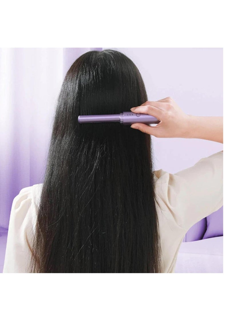 ELTRAZONE Rechargeable Mini Hair Straightener , Mini Flat Iron Hair Straightener Travel Size Rechargeable , 4000mAh Battery Straightener Brush , Portable 3 Level Hair Straightener , 4000mAh Battery Straightener - Image 3