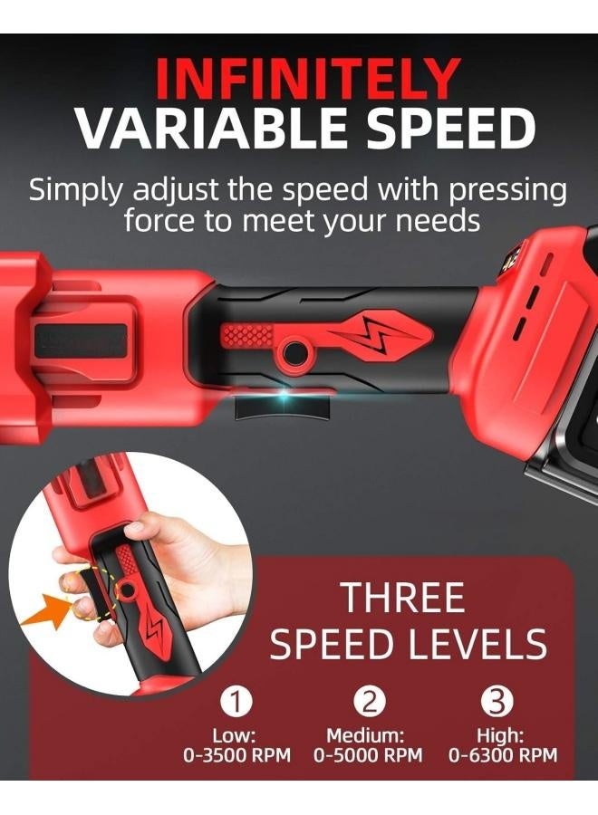 ALongDeng 21V Cordless Polisher Kit With Two 4.0Ah Batteries 3 Variable Speeds Detachable Handle Random Orbit for Car Sanding Polishing Waxing Sealing Glaze - Image 5