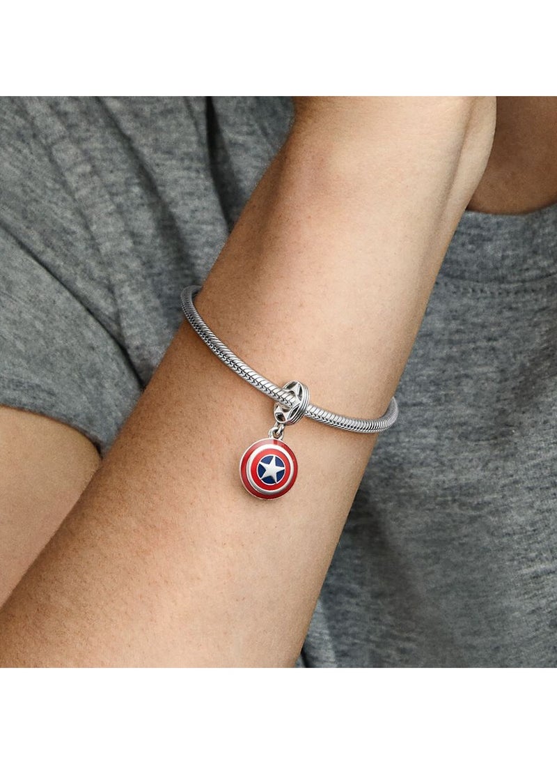PANDORA - Marvel The Avengers Captain America Shield Dangle Charm - Image 1