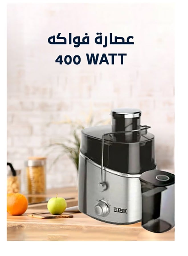XPER Fruit Juicer - 600 Watts - Two Speeds - Safety System - Steel | XPJU-600S - Image 2