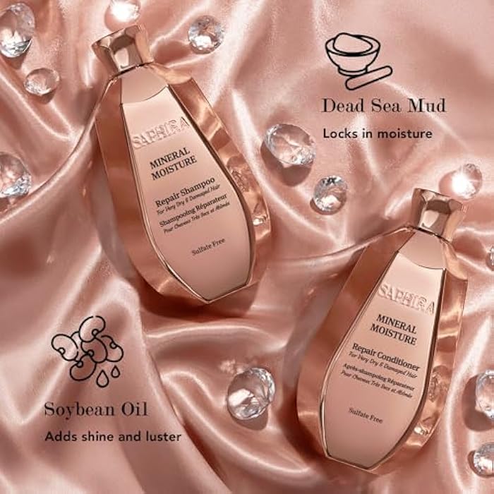 Saphira Shampoo & Conditioner Duo Set – Mineral Moisture Repair, Mineral DeFrizz, Mineral Rebalance, Divine Curls, Volume Boost & Healing Repair - Image 4