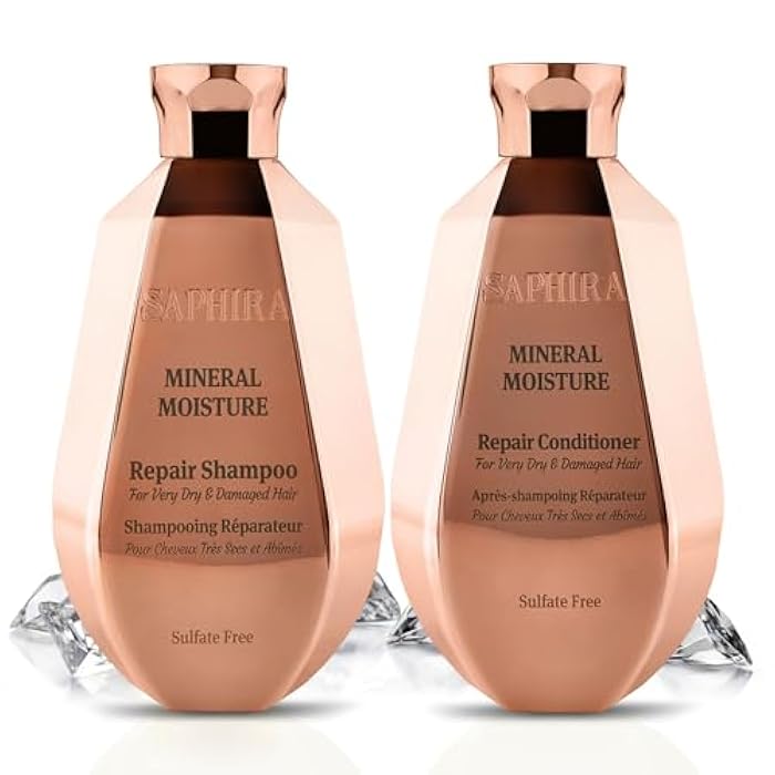 Saphira Shampoo & Conditioner Duo Set – Mineral Moisture Repair, Mineral DeFrizz, Mineral Rebalance, Divine Curls, Volume Boost & Healing Repair - Image 1