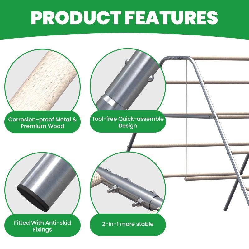 CHIKENCOOP Chicken Coop Roosting Perch Essentialsï¼šPerfect for Backyard Poultry, Easy Installation Farm Roost Toys for Chickens(81.7''L x 41.3'' W x 41.7H'') - Image 5