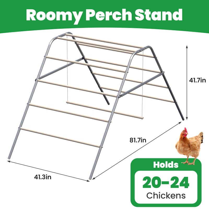 CHIKENCOOP Chicken Coop Roosting Perch Essentialsï¼šPerfect for Backyard Poultry, Easy Installation Farm Roost Toys for Chickens(81.7''L x 41.3'' W x 41.7H'') - Image 3