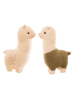 ZCM-HAPPY 2 Piece Alpaca Doll Plush Toy No Chemical and Antibacterial Cute Soft 28cm  - Image 1