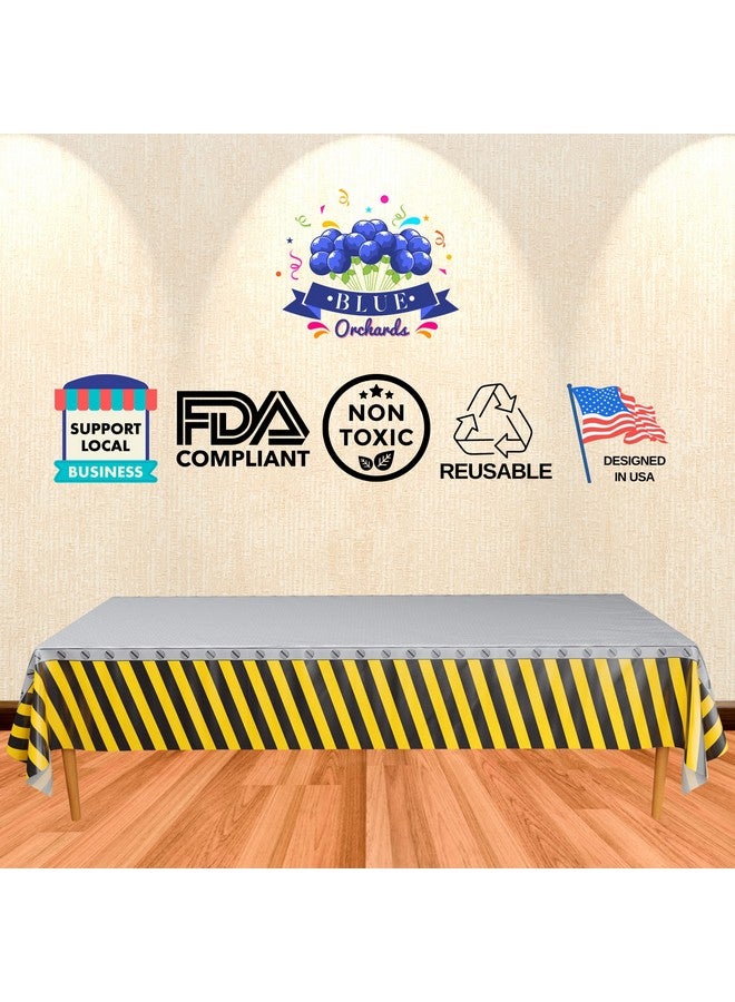 Blue Orchards Construction Table Covers (Pack Of 2) 54"X108" Xl Construction Party Decorations Construction Birthday Excavator Party Caution Now Entering Terrible Twos - Image 4