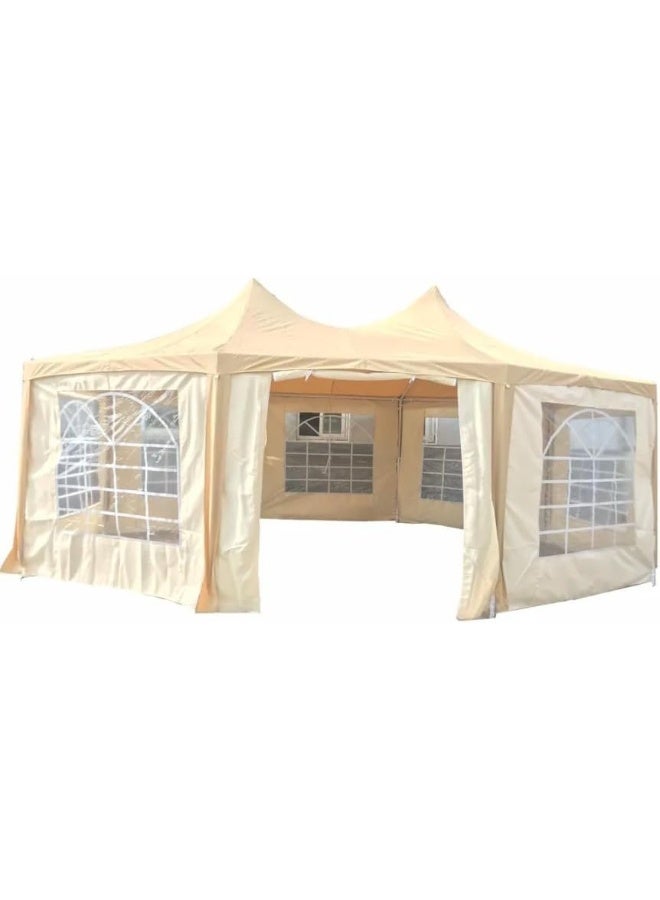 Yulan Outdoor Shelters & Gazebos, Garden Gazebo Party Tent Steel Frame Gazebo Waterproof Fabric, For Garden Canopy Outdoor Waterproof Party Tent Marquee - Image 3