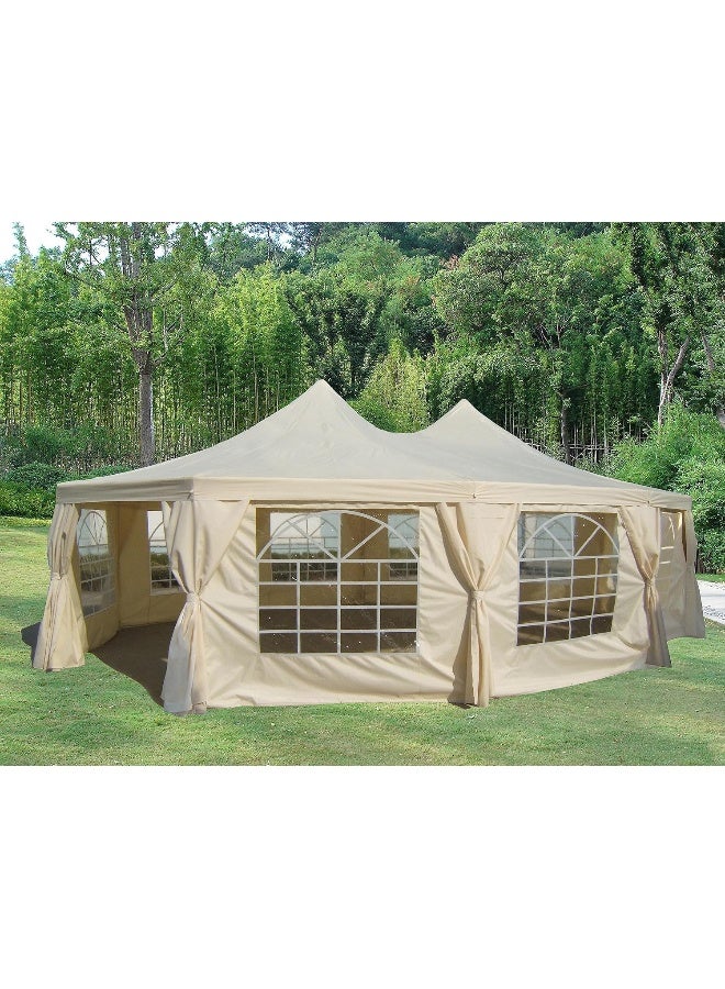 Yulan Outdoor Shelters & Gazebos, Garden Gazebo Party Tent Steel Frame Gazebo Waterproof Fabric, For Garden Canopy Outdoor Waterproof Party Tent Marquee - Image 1