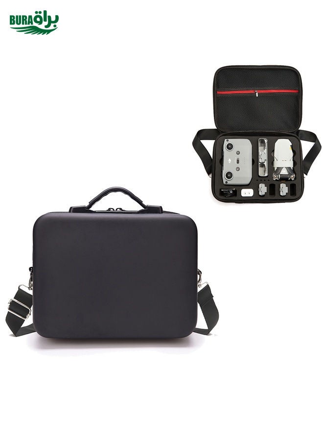 BURAQ LS4456 Portable Drone PU Shoulder Storage Bag Handbag for DJI Mavic Mini 2(Black + Black Liner)  - Image 1