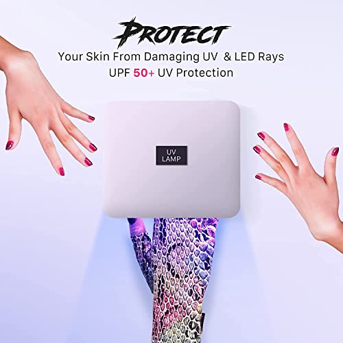 ManiGlovz - The Original UPF 50+ UV Light Protective Nail Gloves | Gel Manicure Gloves and Anti UV Fingerless Gloves for Women | Can be Used as Sun Protection Gloves for Driving | Bohemian - Image 4