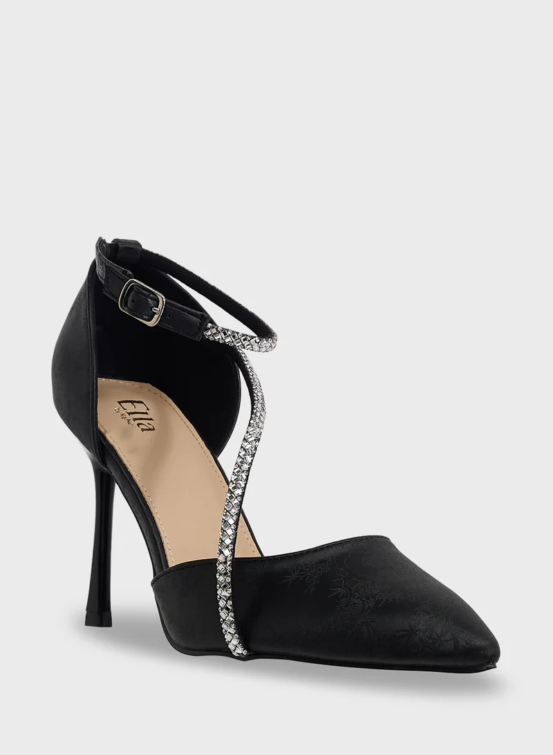 ELLA Diamante Heeled Pump