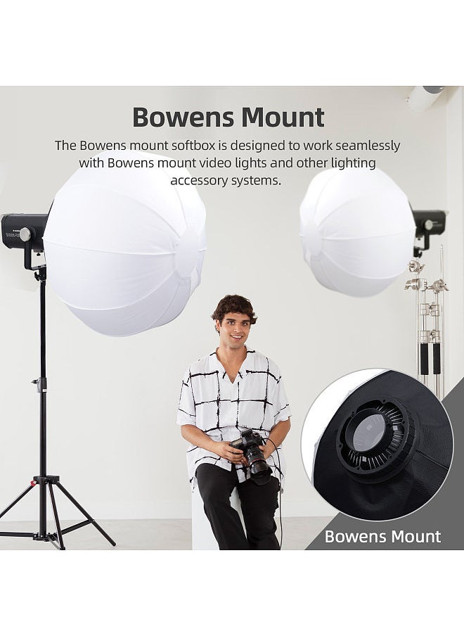 Generic 40cm/15.7in Quick Release Lantern Softbox Professional Bowens Mount Softbox Inflatable Easy Installation with Air Pump USB Cable for Photography Studio Photography Portrait Live Stream  - Image 3