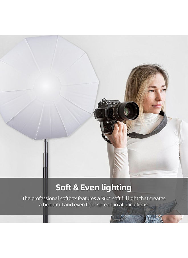 Generic 40cm/15.7in Quick Release Lantern Softbox Professional Bowens Mount Softbox Inflatable Easy Installation with Air Pump USB Cable for Photography Studio Photography Portrait Live Stream  - Image 5