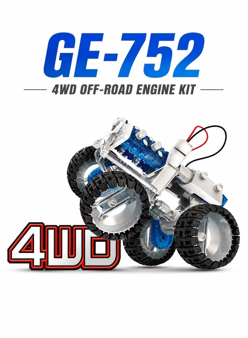 Pro'skit Pro’sKit GE-752 Salt Water Fuel Cell 4x4 Engine Car Kit – DIY STEM Water-Powered Car for Kids (No Batteries) - Image 3