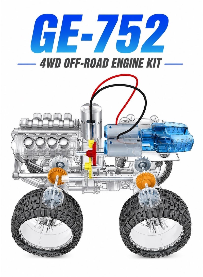 Pro'skit Pro’sKit GE-752 Salt Water Fuel Cell 4x4 Engine Car Kit – DIY STEM Water-Powered Car for Kids (No Batteries) - Image 5