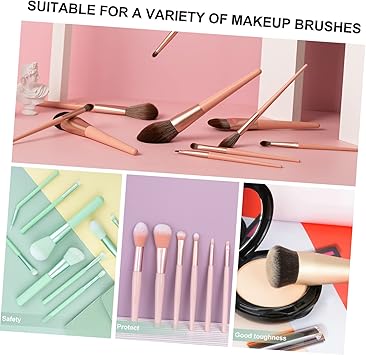 minkissy minkissy 50pcs Makeup Brush Protector Reusable Makeup Brushes Sleeves Cosmetic Brushes for Paint Kits Brush Foundation Black - Image 4