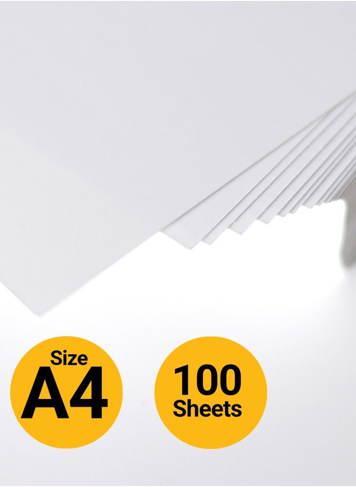 firstnock - A4 Art Matt White Cardstock Paper 250GSM 100 Sheets Card Stock for Brochures, Flyers, Art Prints, Educational Materials, Invitations, Menus, DIY Projects Card Paper Blank White Cards - Image 1