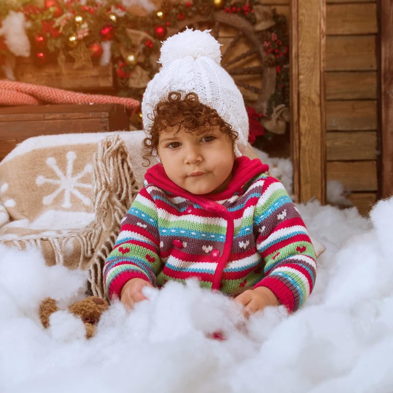 Apragaz Apragaz 2 Bags Christmas Fake Snow Decoration Fiber Artificial Cotton Snow Fluff Decor Indoor Snow Blanket for Winter Village Nativity Xmas - Image 5