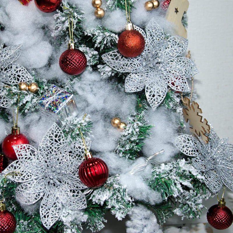 Apragaz Apragaz 2 Bags Christmas Fake Snow Decoration Fiber Artificial Cotton Snow Fluff Decor Indoor Snow Blanket for Winter Village Nativity Xmas - Image 3
