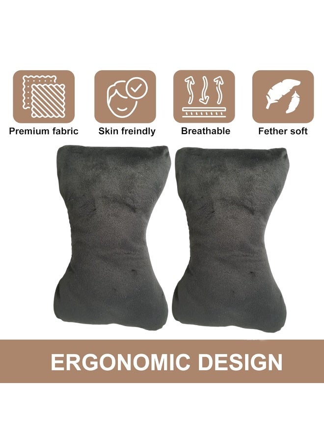 MOB Memory Foam Car Neck Rest Pillow Set of 2 – Ergonomic Design for Head & Neck Support, Premium Fabric, Soft & Breathable Cushion for Car Seat, Office, and Travel Use - Image 2