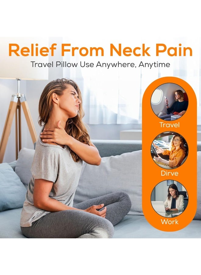 MOB Memory Foam Car Neck Rest Pillow Set of 2 – Ergonomic Design for Head & Neck Support, Premium Fabric, Soft & Breathable Cushion for Car Seat, Office, and Travel Use - Image 4