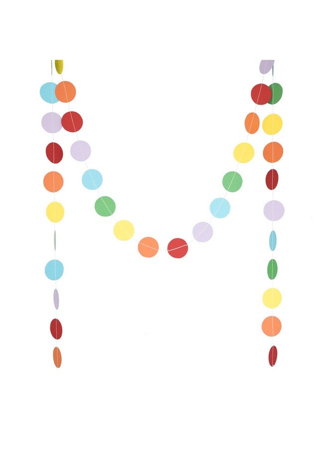 كلوي إليزابيث خلفية حفلات ورقية منقطة من تصميم كلوي إليزابيث (عبوة من 4 قطع، طول كل إكليل 10 أقدام، الطول الإجمالي 40 قدمًا) - سيرك قوس قزح - Image 3